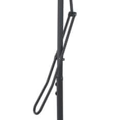 Vidaxl Zunanji senčnik z jeklenim drogom črn 300x230 cm