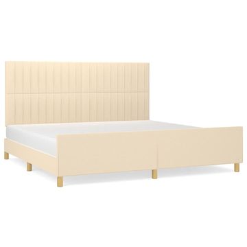Vidaxl Posteljni okvir brez vzmetnice krem 200x200 cm blago