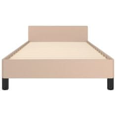 Vidaxl Posteljni okvir z vzglavjem brez vzmetnice kapučino 90x200 cm