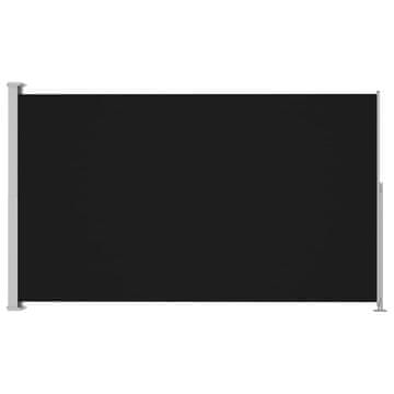 Vidaxl Zložljiva stranska tenda za teraso 220x300 cm črna