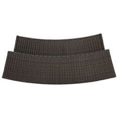Vidaxl Vrtna barska miza rjava 120x55x110 cm poli ratan