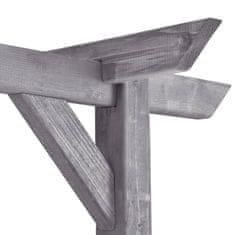 Vidaxl Vrtna pergola siva 200x40x205 cm impregnirana borovina