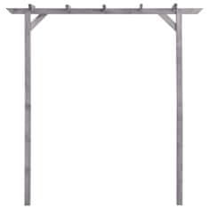 shumee Vrtna pergola siva 200x40x205 cm impregnirana borovina