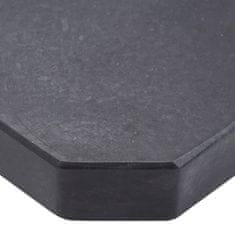 Greatstore Stojalo za senčnik črno 47x47x4,5 cm granitno