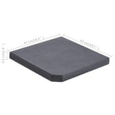 Vidaxl Utežna plošča za senčnik granit kvadratna 25 kg