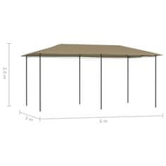 Vidaxl Paviljon 3x6x2,6 m taupe 160 g/m2