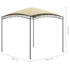 Vidaxl Paviljon 3x3x2,65 m krem 180 g/m2