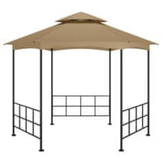 Vidaxl Paviljon s stranicami 3,1x2,7 m taupe
