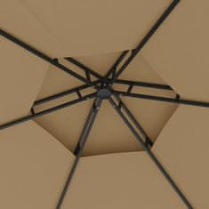 Vidaxl Paviljon s stranicami 3,1x2,7 m taupe