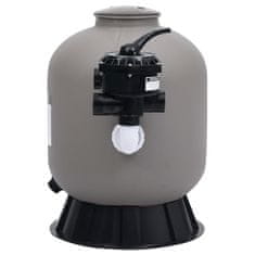 shumee Peščeni filter za bazen s stranskim nosilcem 6-smerni ventil siv