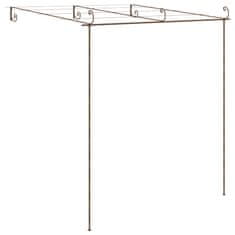 Vidaxl Vrtna pergola antično rjava 3x3x2,5 m železo