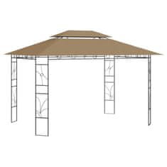 Vidaxl Paviljon 4x3x2,7 m taupe 160 g/m2