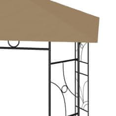 Vidaxl Paviljon 4x3x2,7 m taupe 160 g/m2