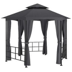 Vidaxl Paviljon s stranicami 3,1x2,7 cm antraciten
