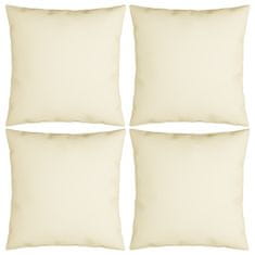 Vidaxl Okrasne blazine 4 kosi krem 60x60 cm blago