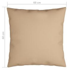 Vidaxl Okrasne blazine 4 kosi bež 60x60 cm blago