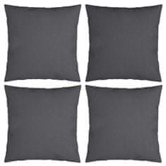 Vidaxl Okrasne blazine 4 kosi antracitne 60x60 cm blago