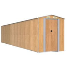 Greatstore Vrtna lopa svetlo rjava 192x1021x223 cm pocinkano jeklo