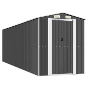 Vidaxl Vrtna lopa antracitna 192x689x223 cm pocinkano jeklo