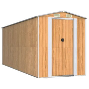 Vidaxl Vrtna lopa svetlo rjava 192x523x223 cm pocinkano jeklo