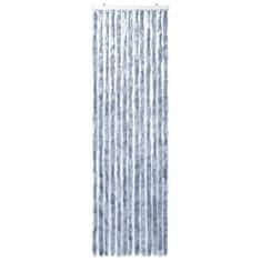 Vidaxl Zavesa proti mrčesu srebrna 90x200 cm šenilja