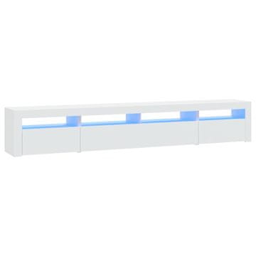 Vidaxl TV omarica z LED lučkami bela 240x35x40 cm