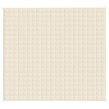 Vidaxl Obtežena odeja svetlo krem 200x220 cm 9 kg blago
