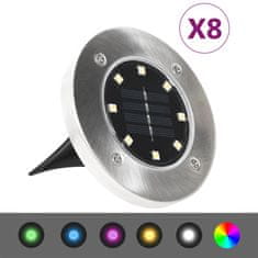 shumee Solarne talne svetilke 8 kosov LED svetilke RGB