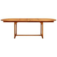 Vidaxl Vrtna jedilna miza (160-240)x100x75 cm trden akacijev les