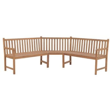 Vidaxl Vrtna kotna klop 185x185x90 cm trdna tikovina