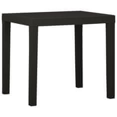 Vidaxl Vrtna miza antracitna 79x65x72 cm plastika