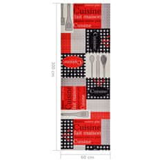 Vidaxl Kuhinjska preproga pralna z napisom Cuisine 60x300 cm