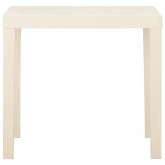 Vidaxl Vrtna miza bela 79x65x72 cm plastika