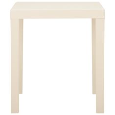 Vidaxl Vrtna miza bela 79x65x72 cm plastika