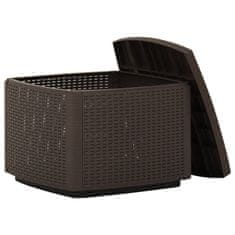 Vidaxl Vrtna miza mocha 53x53x40 cm plastika