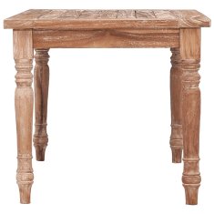 Vidaxl Klubska mizica Batavia 90x50x45 cm bela sprana tikovina