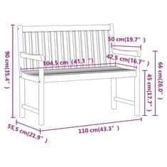 Greatstore Vrtna klop 110 cm trden akacijev les