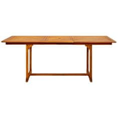 shumee Vrtna jedilna miza (150-200)x100x75 cm trden akacijev les