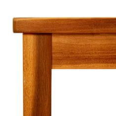 Greatstore Vrtna klubska mizica 45x45x36 cm trden akacijev les