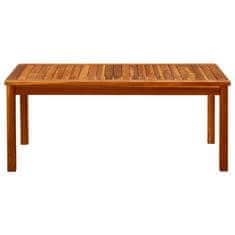 Greatstore Vrtna klubska mizica 110x60x45 cm trden akacijev les