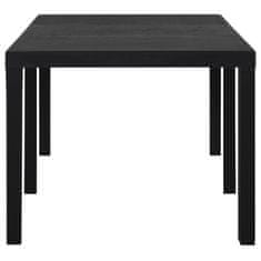 Vidaxl Vrtna miza 220x90x72 cm PP antracitna