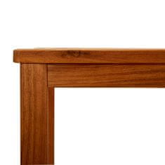 shumee Vrtna konzolna mizica 110x40x75 cm trden akacijev les