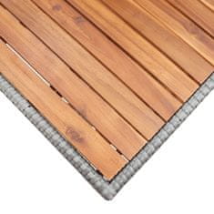 Vidaxl Vrtna miza siva 120x70x66 cm trden akacijev les