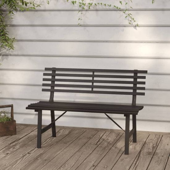 Vidaxl Vrtna klop 110 cm jeklo črne barve
