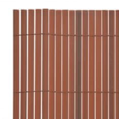 Vidaxl Dvostranska vrtna ograja 110x400 cm rjava