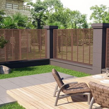 Vidaxl vidaXL WPC žaluzijska ograja 180x180 cm rjava
