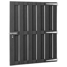 Vidaxl Vrtna vrata WPC 100x112 cm siva