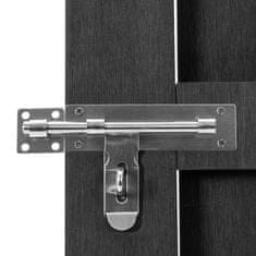 Vidaxl Vrtna vrata WPC 100x112 cm siva