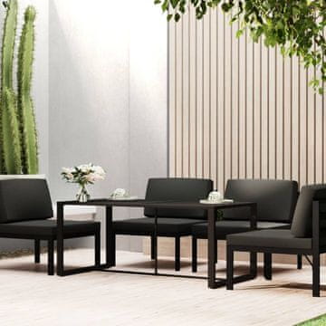 Vidaxl vidaXL Vrtna miza antracit 120x60x66 cm aluminij