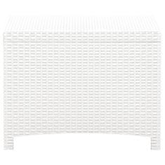 Vidaxl Vrtna škatla 60x54x41 cm PP ratan bela